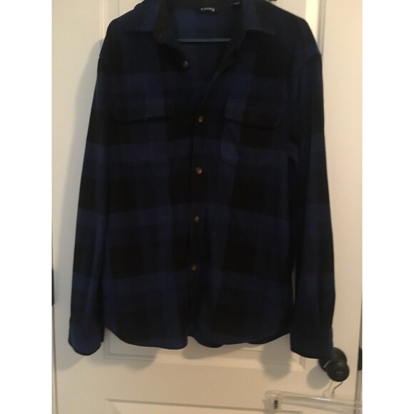 Chaps Other - Chaps Men's Plaid Button Down Shirt Fleece Long Sleeve Size Medium